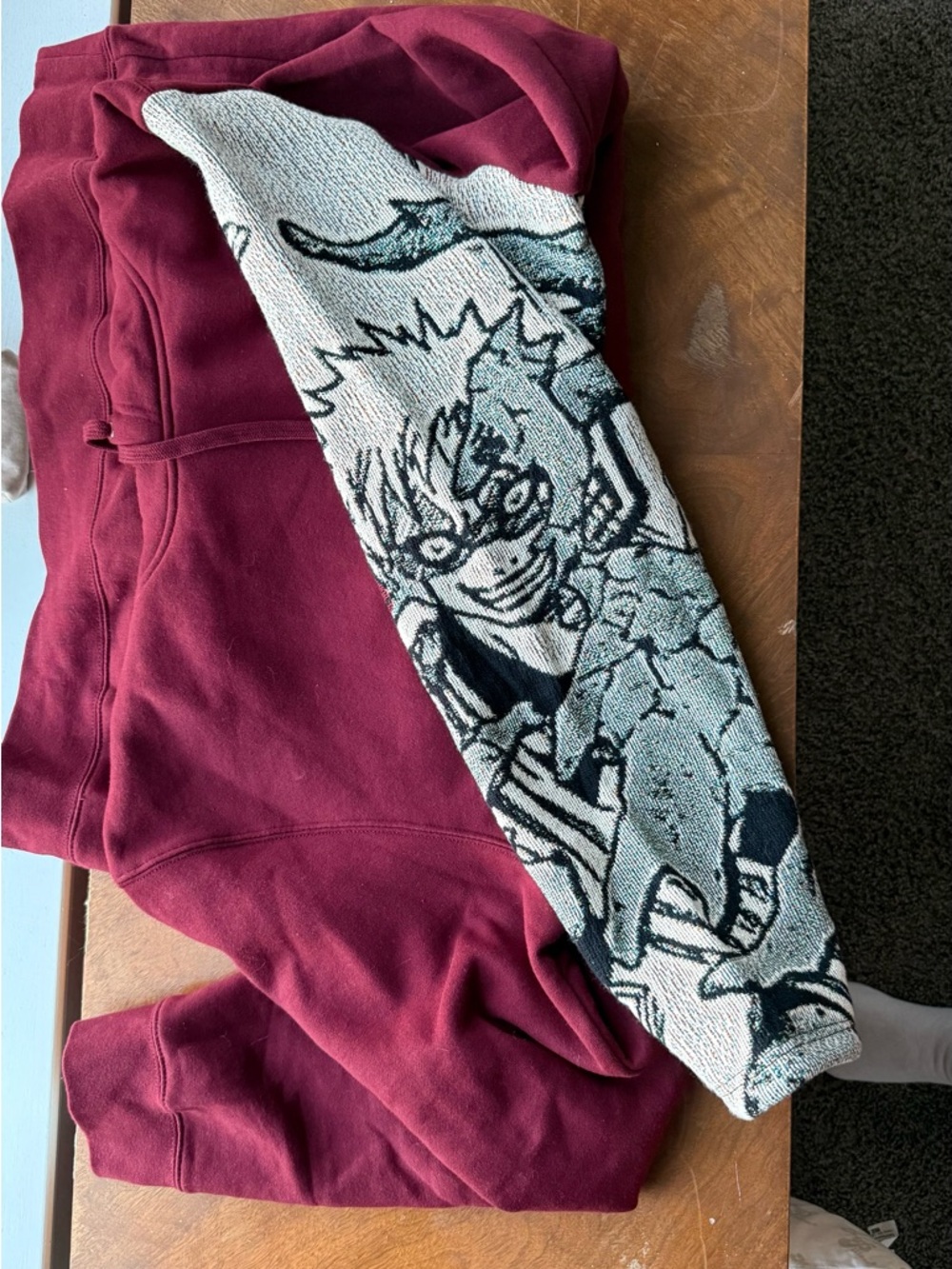 CUSTOM Naruto Shippuden Anime Embroidered Sleeve Hoodie